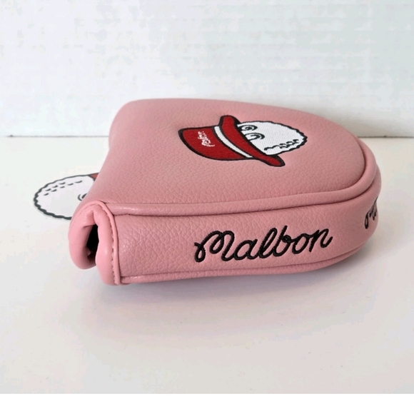 Malbon Golf Fishermans Bucket Hat Mallet Putter Headcover Pink Magnetic NEW - Picture 9 of 11